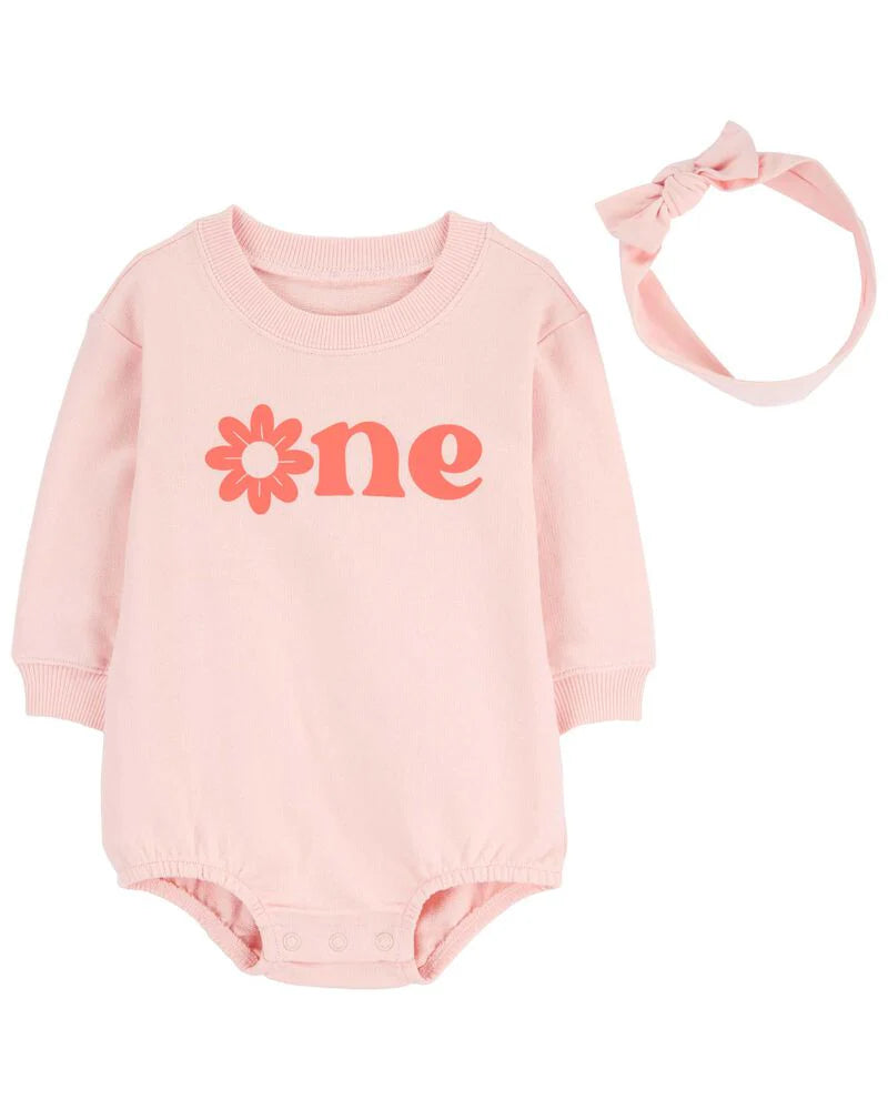 Carter's 2-Piece One Bodysuit & Headwrap Set