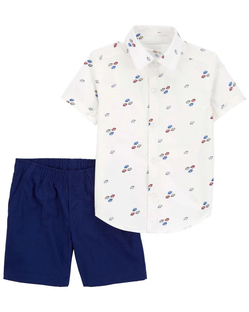 Carter's 2-Piece Button-Down Shirt & Short Set