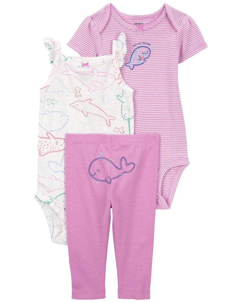 Carter's Baby 3-Piece Whale Little Character Set