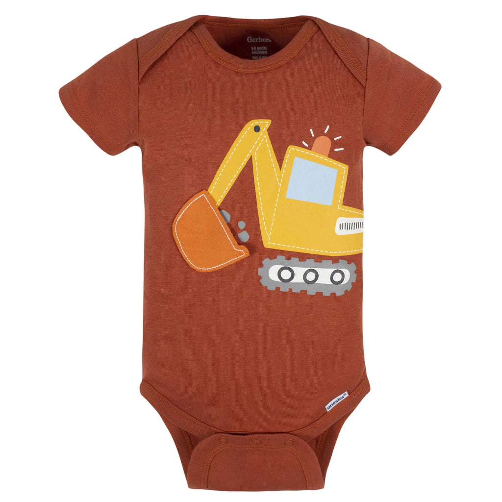 8-Pack Baby Boys Transportation Zone Onesies Bodysuits