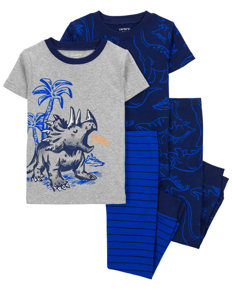 Carter's 4-Piece Dinosaur Cotton Blend Pyjamas