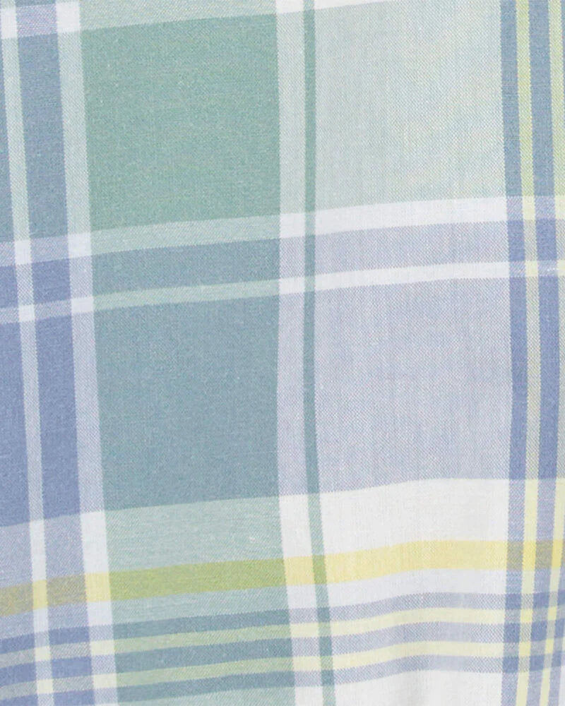 Oshkosh Plaid Button-Front Bodysuit