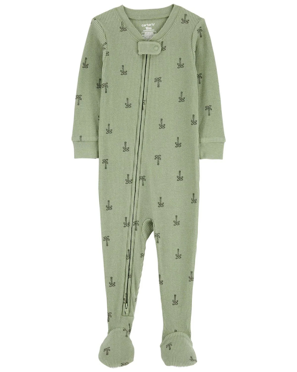 Carter's Baby 1-Piece Palm Tree Thermal Footie Pajamas