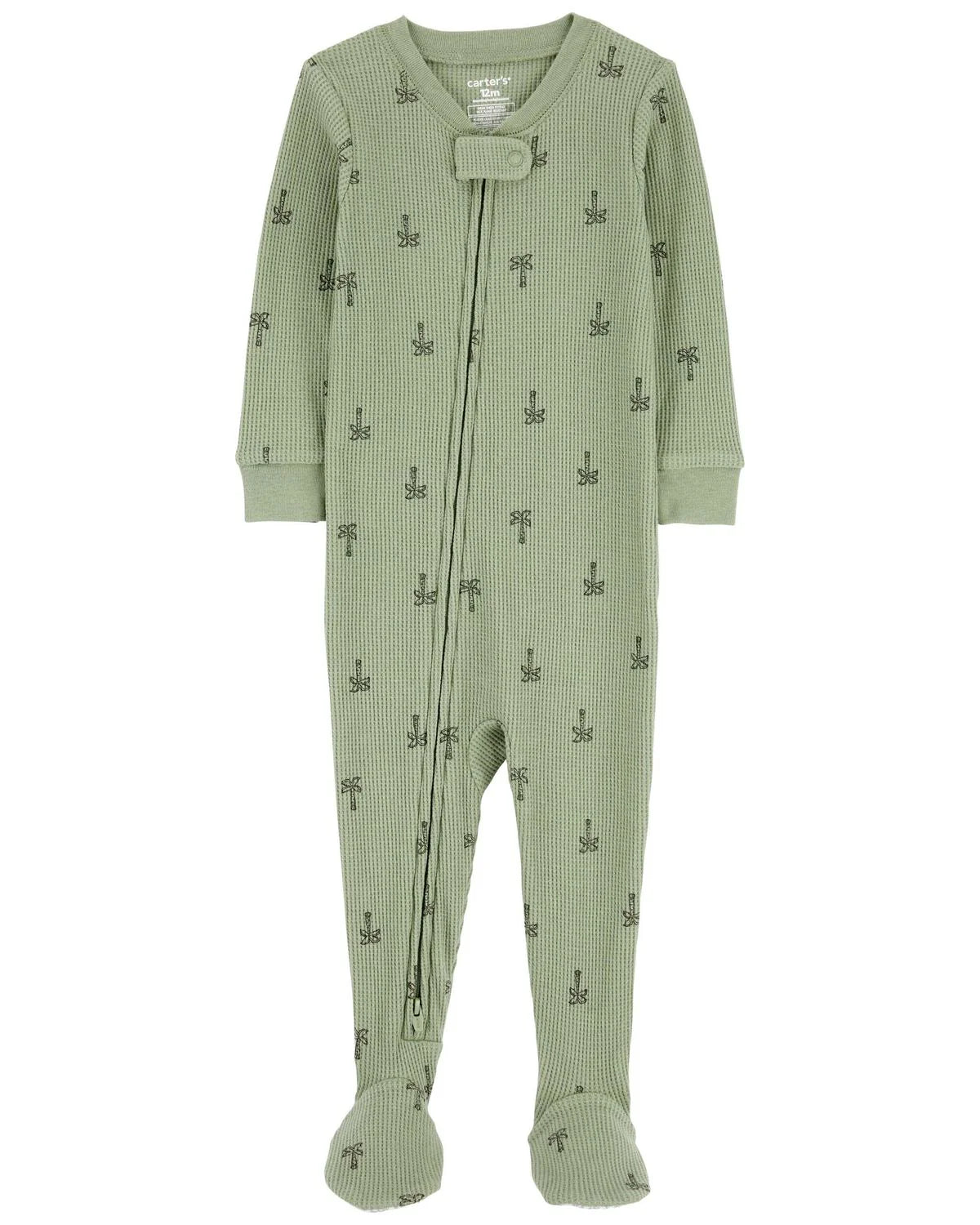 Carter's Baby 1-Piece Palm Tree Thermal Footie Pajamas