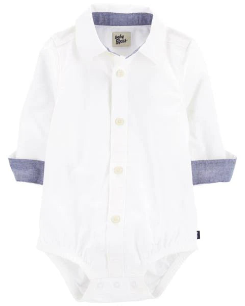 Oshkosh Button-Front Bodysuit with Anchor Print Shortalls