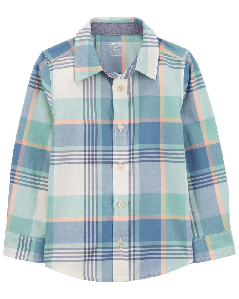 Oshkosh Plaid Button-Front Shirt