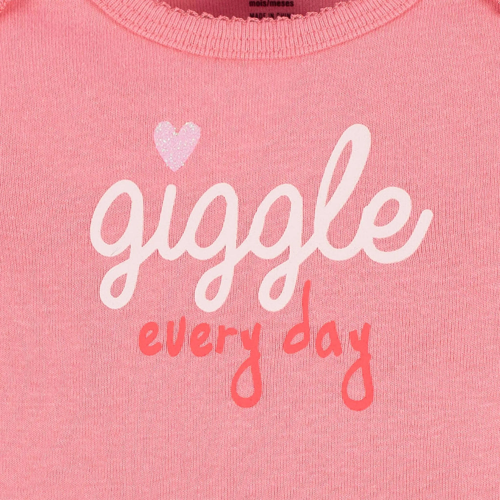 4-Piece Baby Girls Rainbow Dreams Onesies Bodysuit, Tee, Skort & Pant Set