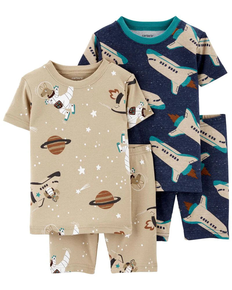 Carter's 4-Piece Astronaut 100% Snug Fit Cotton PJs