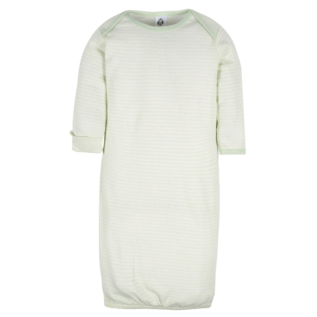 4-Pack Baby Neutral Happy Veggies Gowns