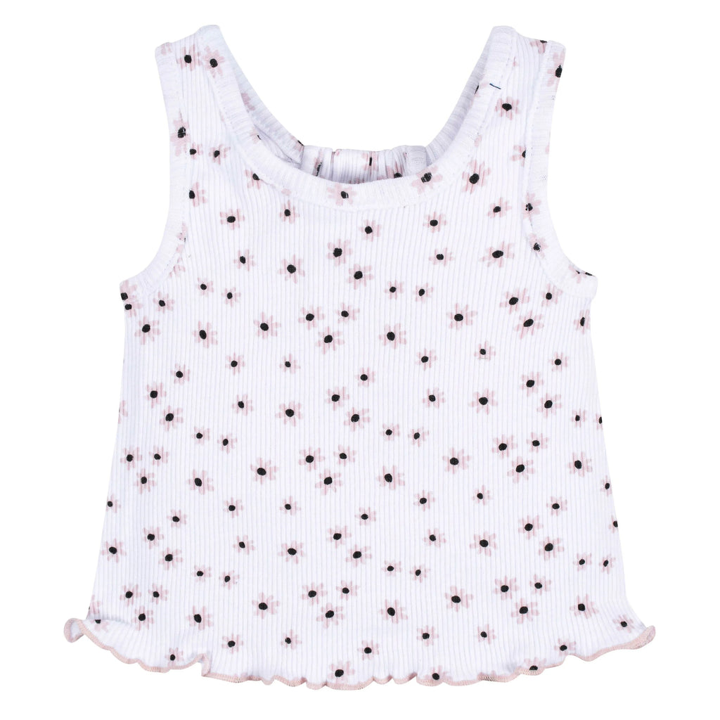 3-Pack Baby & Toddler Girls Sweet Florals Racer Back Tank Tops