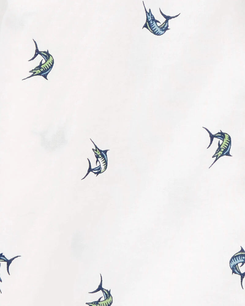 Oshkosh Fish Print Button-Front Shirt