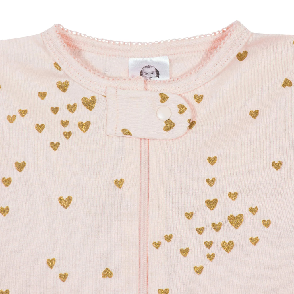 2-Pack Baby & Toddler Girls Love Snug Fit Footed Cotton Pajamas