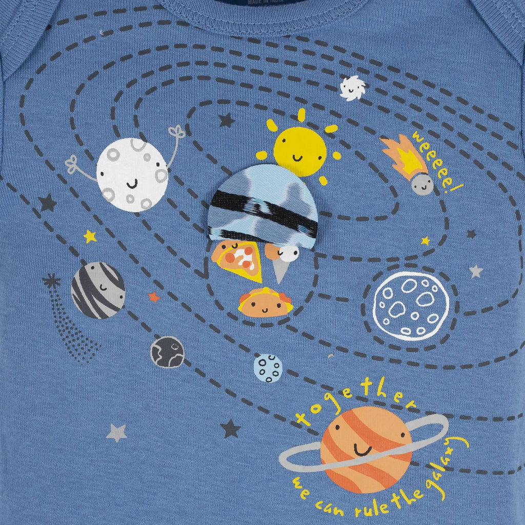 8-Pack Baby Boys Space Explorer Onesies Bodysuits