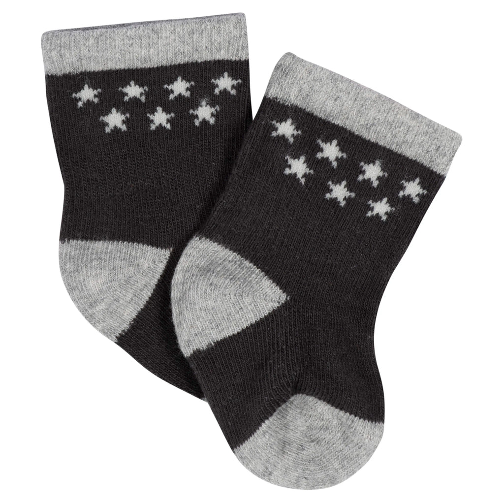 8-Pack Baby Boys Space Explorer Jersey Wiggle Proof Socks