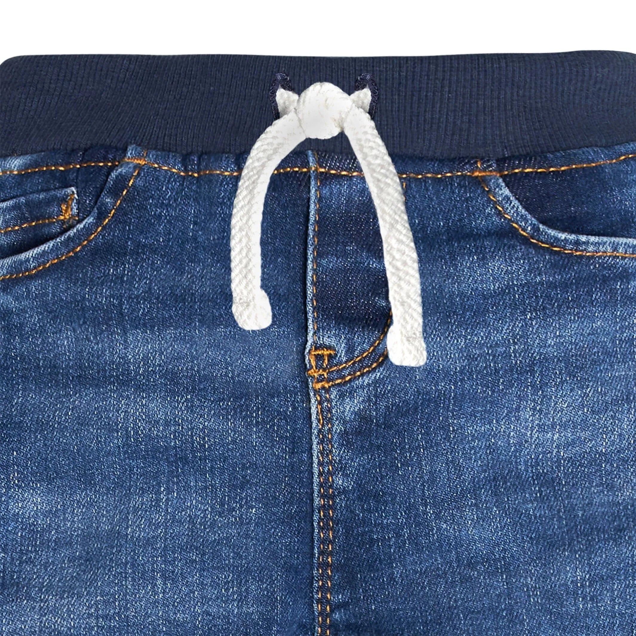 Baby Neutral Blue Rib Waist Skinny Denim Jeans