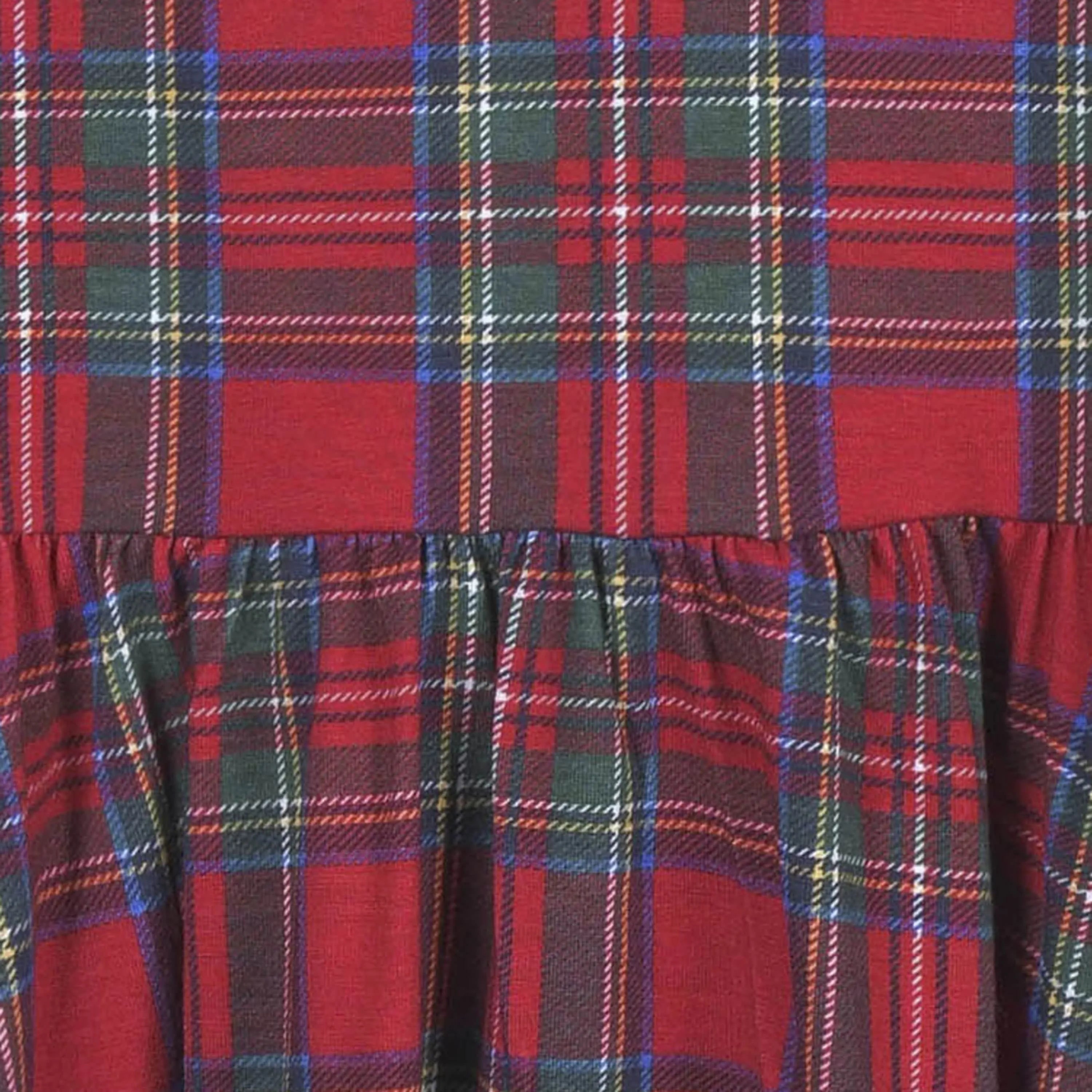 Infant & Toddler Girls Plaid About You Buttery Soft Viscose Made from Eucalyptus Holiday Twirl Dress