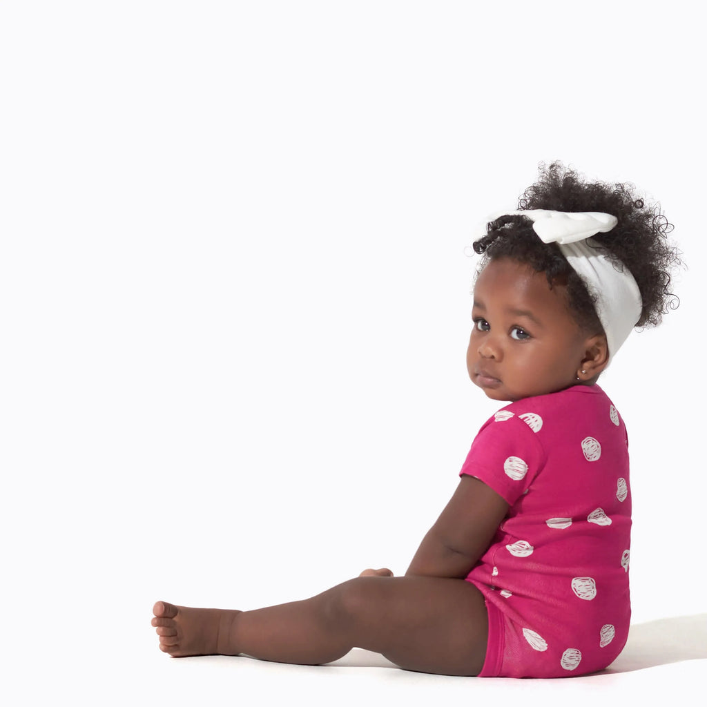 8-Pack Baby Girls Floral Fox Short Sleeve Onesies Bodysuits