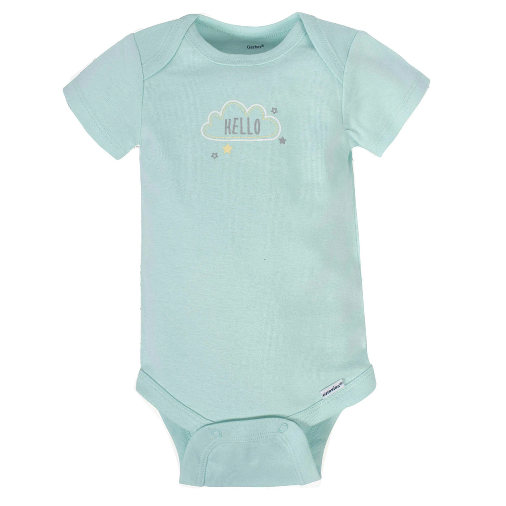 8-pack Baby Neutral Animals Short Sleeve Onesies Bodysuits