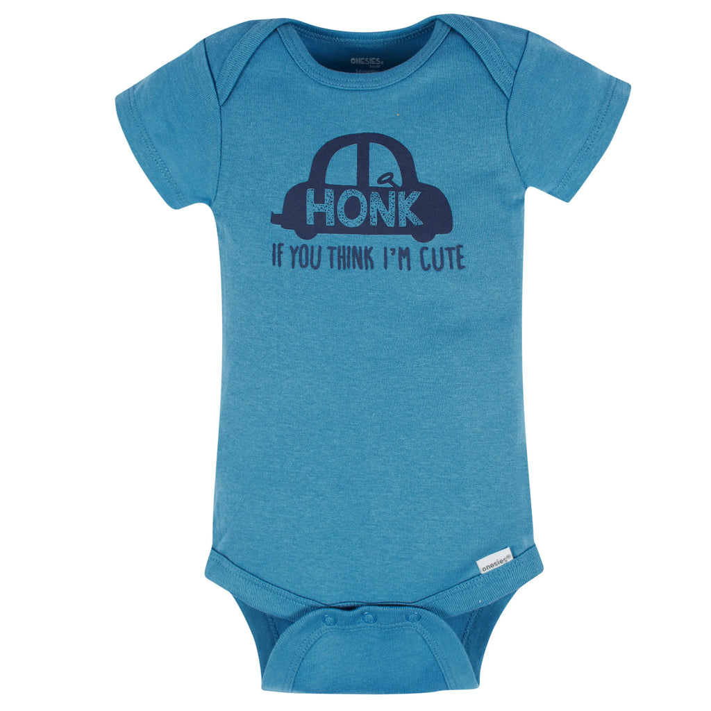 8-Pack Baby Boys Construction Zone Short Sleeve Onesies Bodysuits