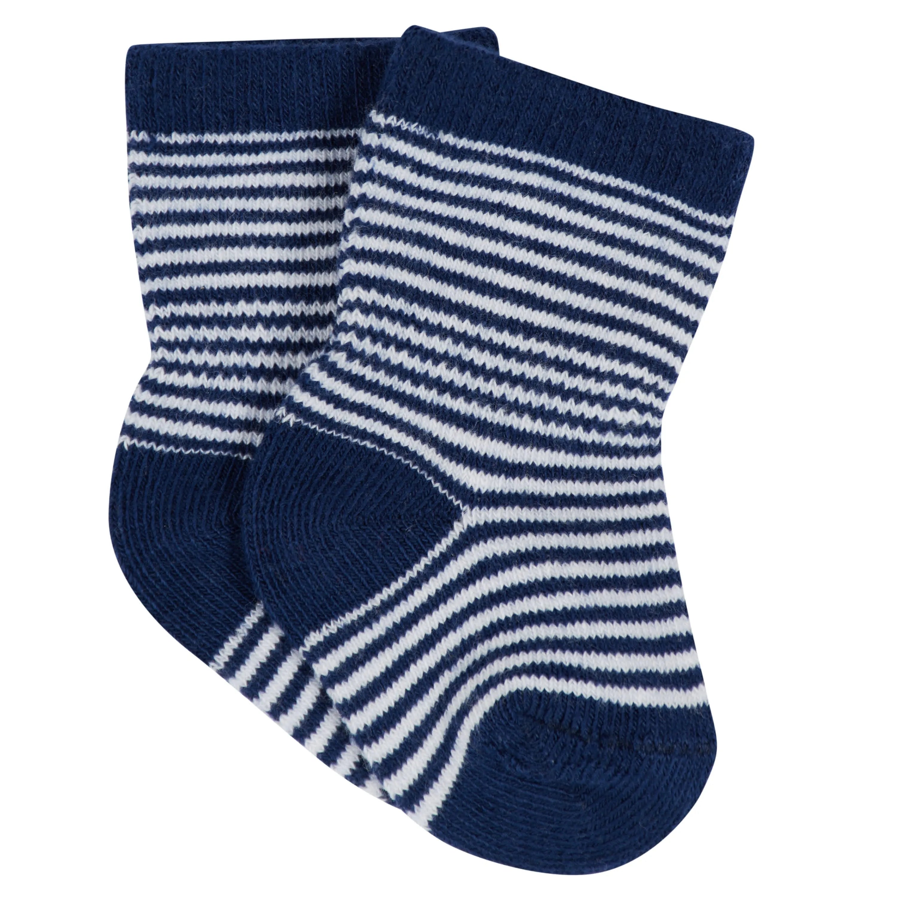 12-Pack Baby & Toddler Boys Construction Zone Jersey Crew Wiggle Proof Socks