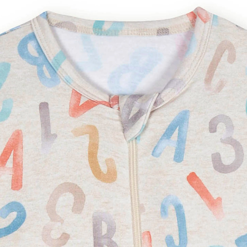 Baby & Toddler Alphabet Soup Buttery Soft Viscose Made from Eucalyptus Snug Fit Footed Pajamas