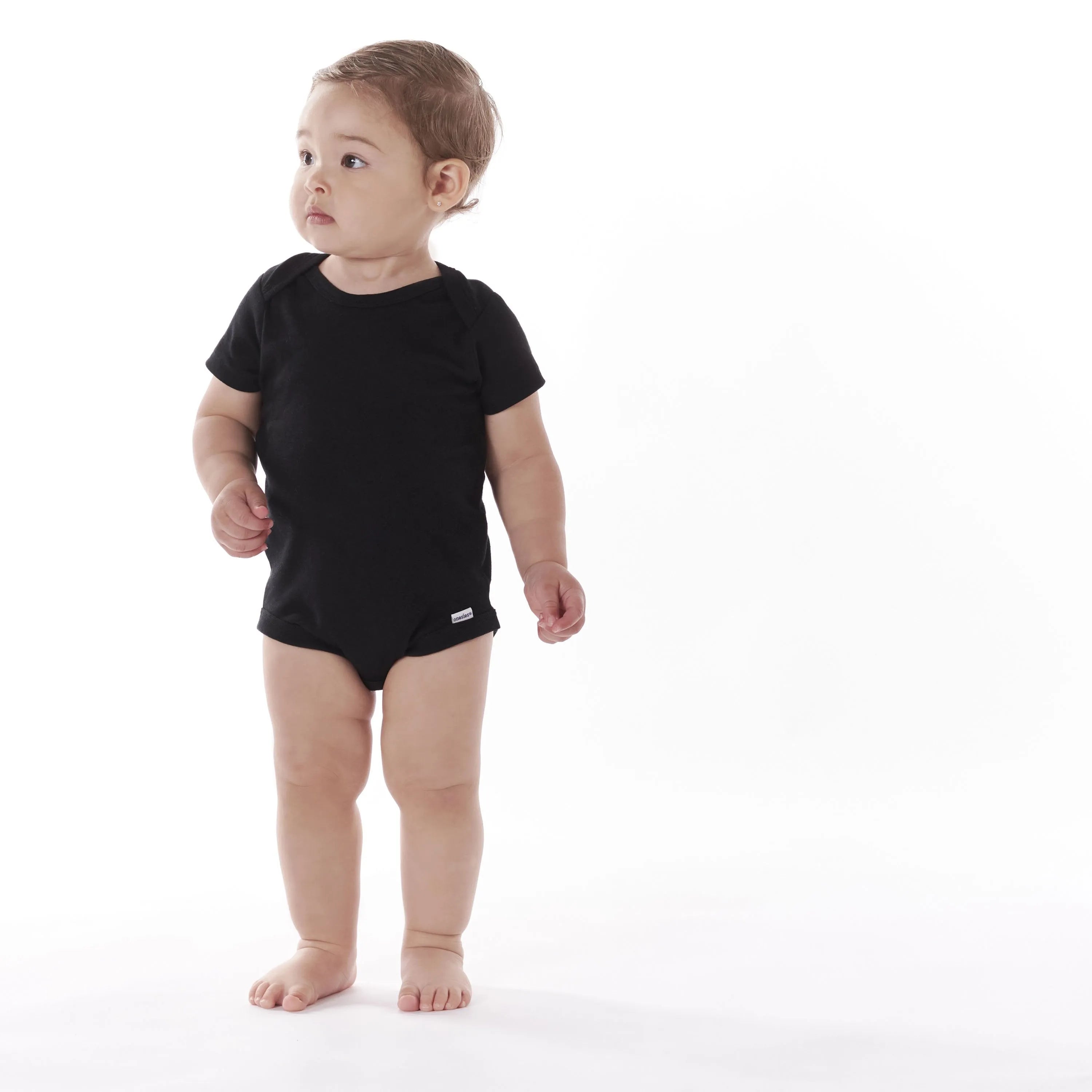 5-Pack Baby Black Premium Short Sleeve Onesies Bodysuits