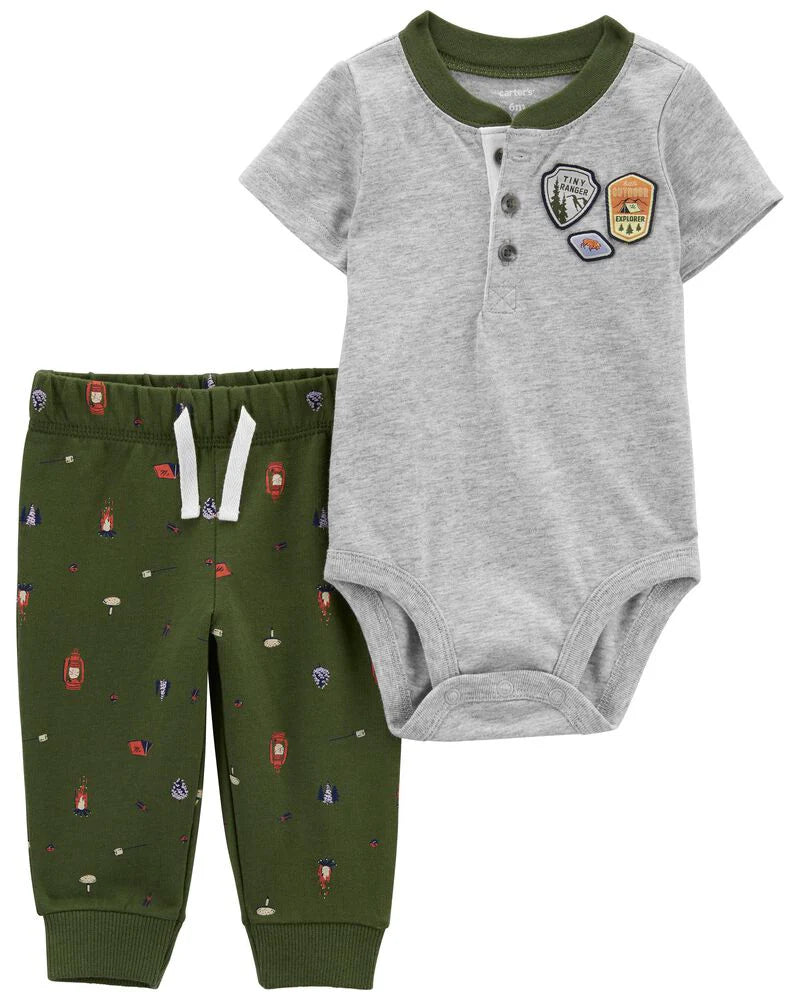 Carter's Baby 2-Piece Henley Bodysuit Pant Set