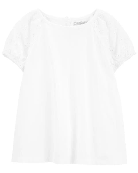 Oshkosh White Eyelet Top