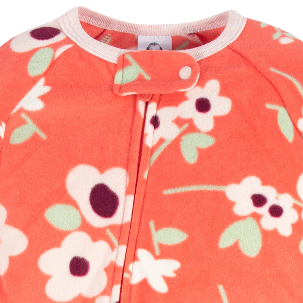 2-Pack Baby & Toddler Girls Flower Toss Fleece Pajamas