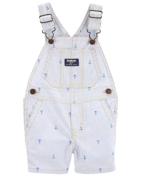 Oshkosh Button-Front Bodysuit with Anchor Print Shortalls