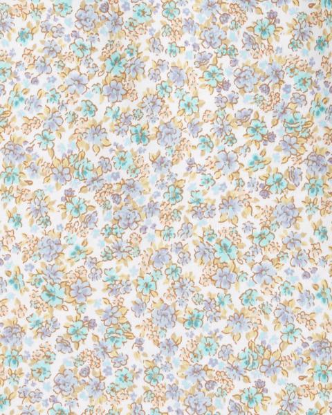 Oshkosh Floral Lined Stretch Denim Overalls with Floral Print Jersey Top