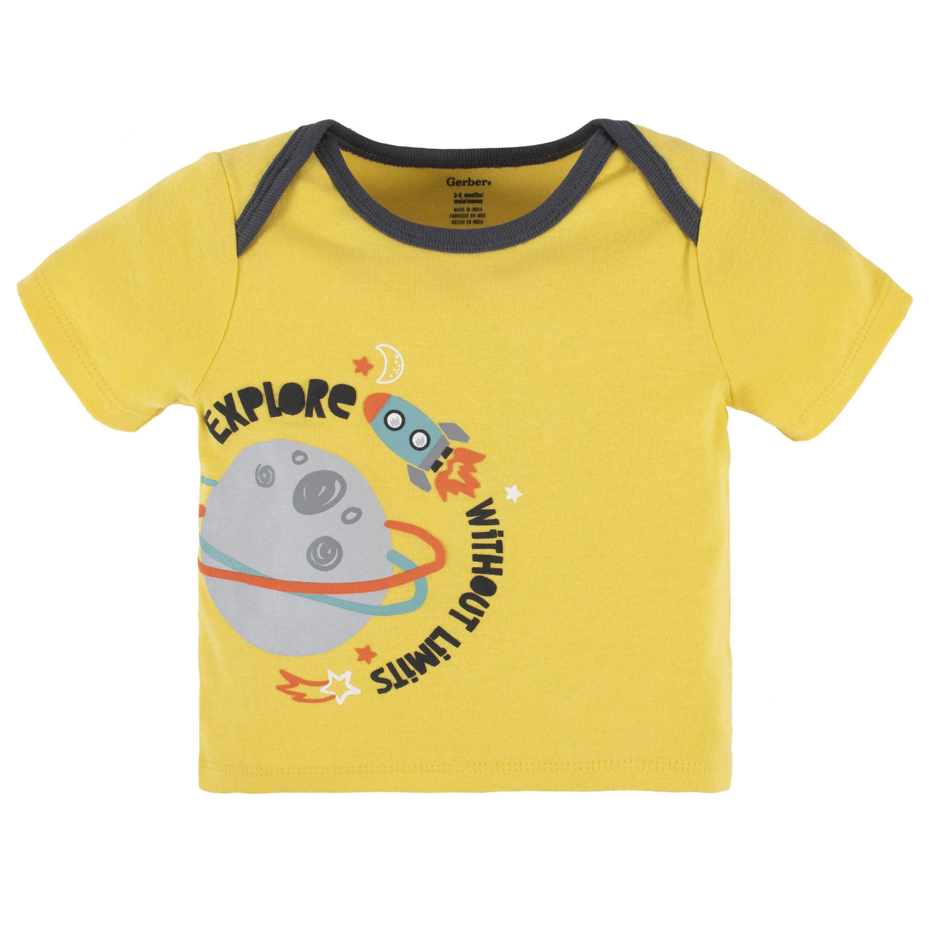 4-Piece Baby Boys Blast Off Onesies Bodysuit, Tee, Shorts & Pant Set