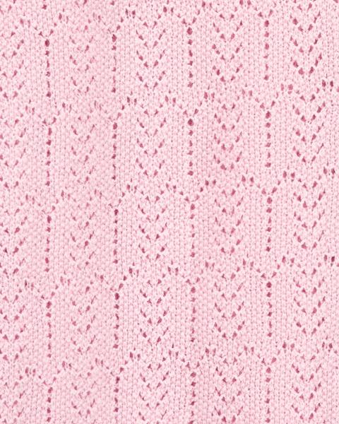 Oshkosh 2-Piece Pointelle Cardigan Set with Floral Print Denim Skirt