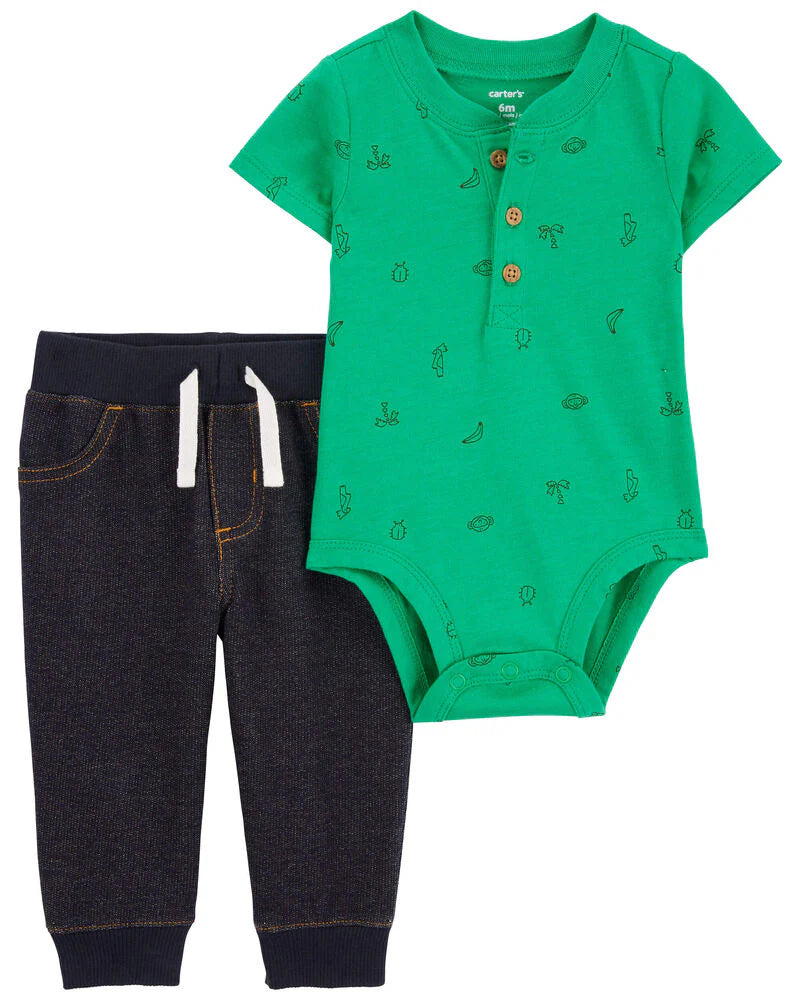 Carter's 2-Piece Tropical Bodysuit Pant Set