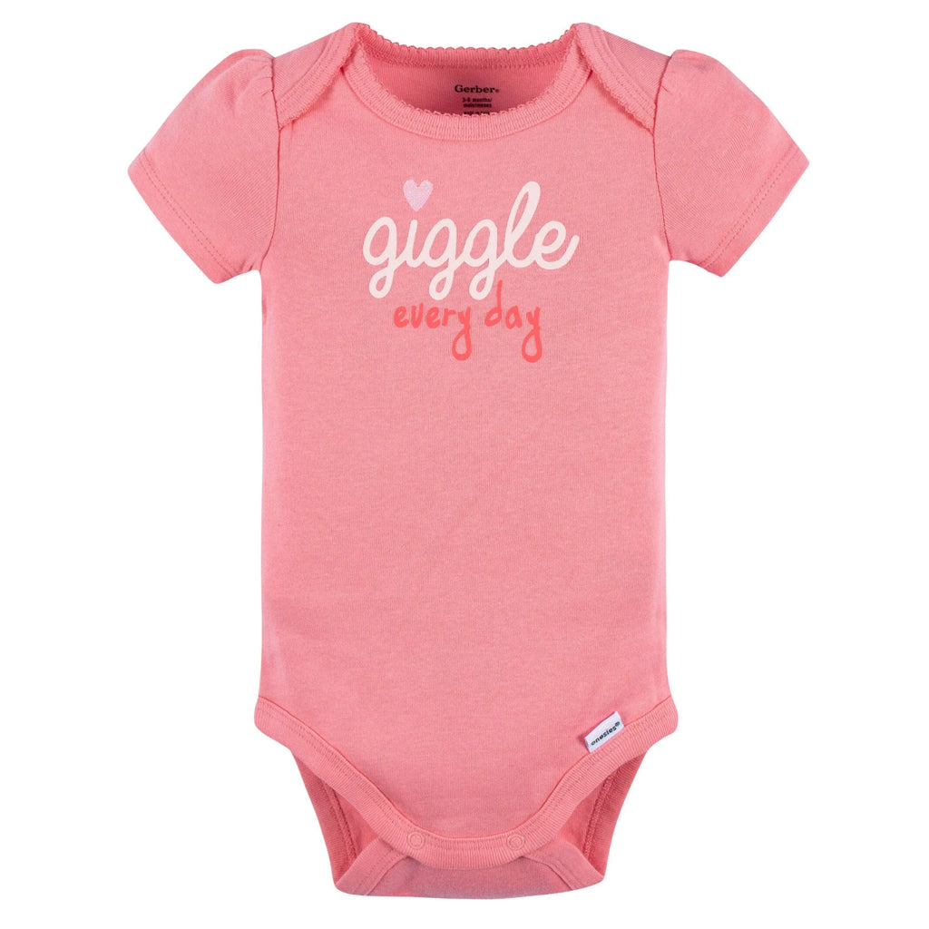 4-Piece Baby Girls Rainbow Dreams Onesies Bodysuit, Tee, Skort & Pant Set