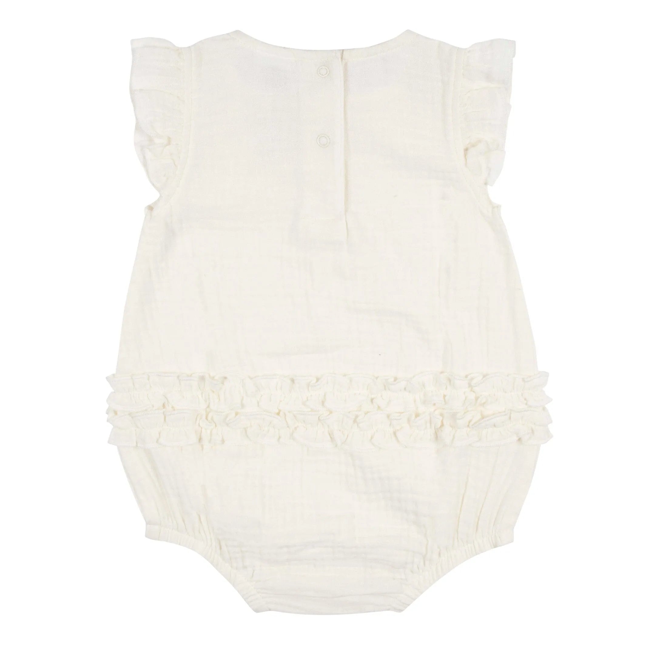 Baby Girls Ivory Gauze Sunsuit Romper