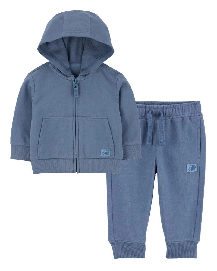 Carter's Zip-Front French Terry Hoodie with Pull-On French Terry Joggers