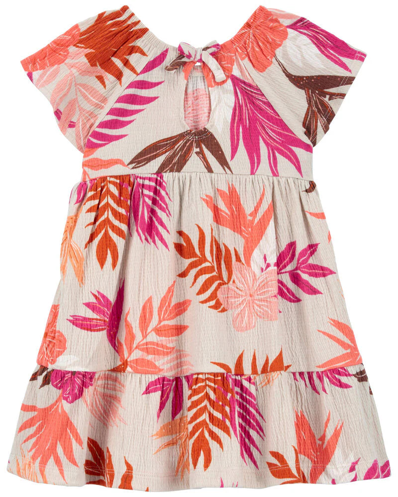 Carter's Toddler Tropical Crinkle Jersey Dress