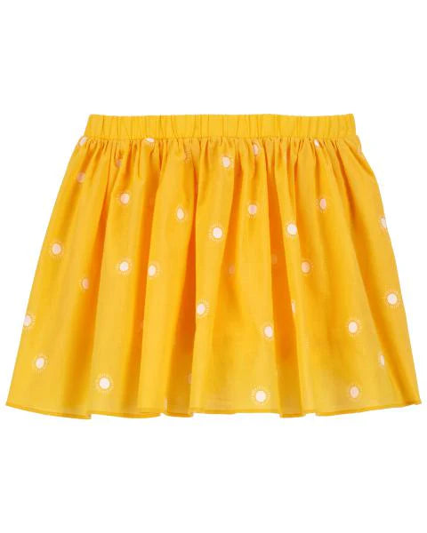 Carter's Toddler Sunflower Top with Polka Dot Skort