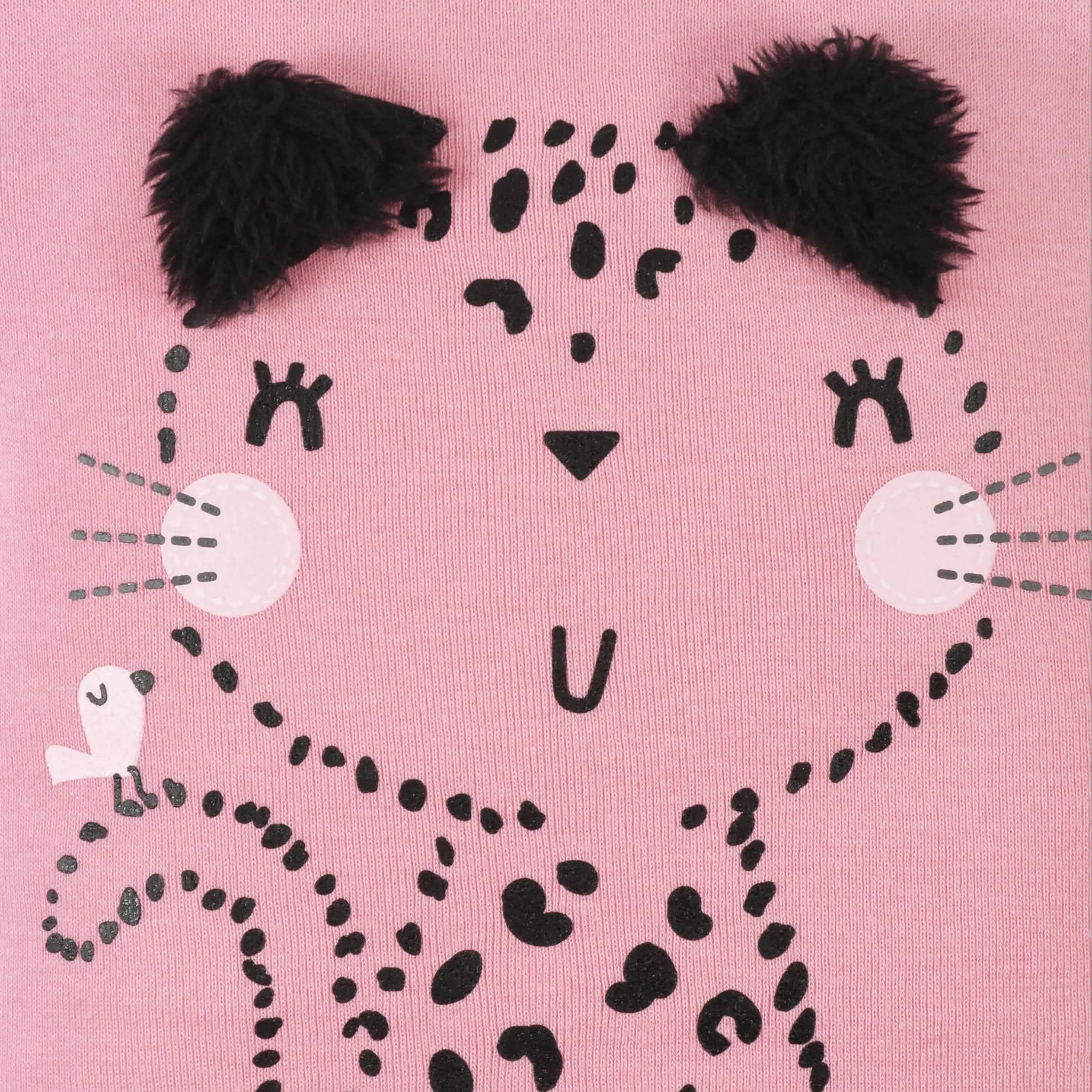 4-Pack Baby Girls Leopard Short Sleeve Onesies Bodysuits