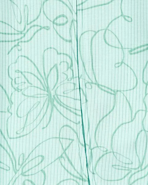 Carter's Baby Butterfly 2-Way Zip Cotton Blend Sleep & Play