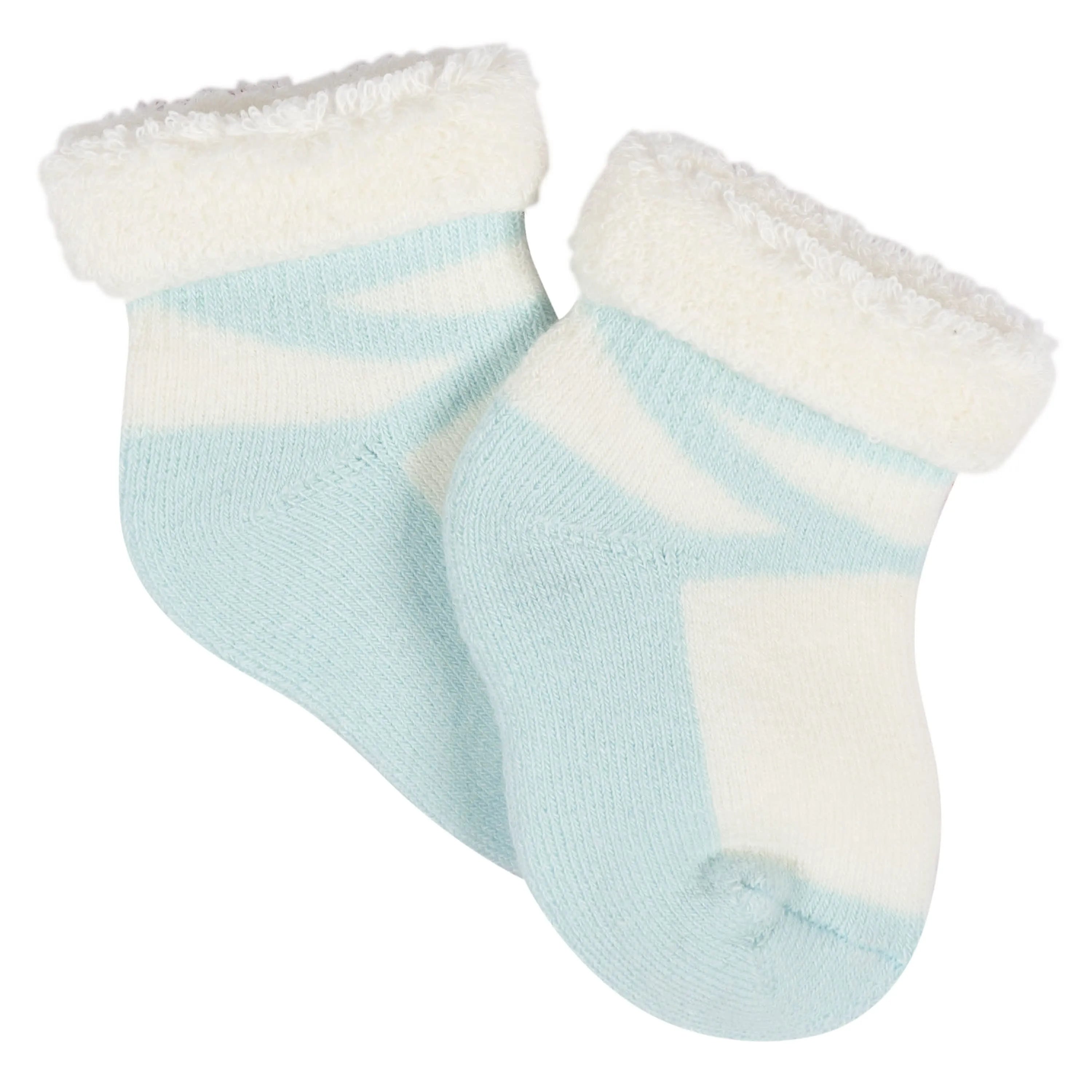 12-Pack Baby Girls Lavender Garden Terry Wiggle Proof Socks