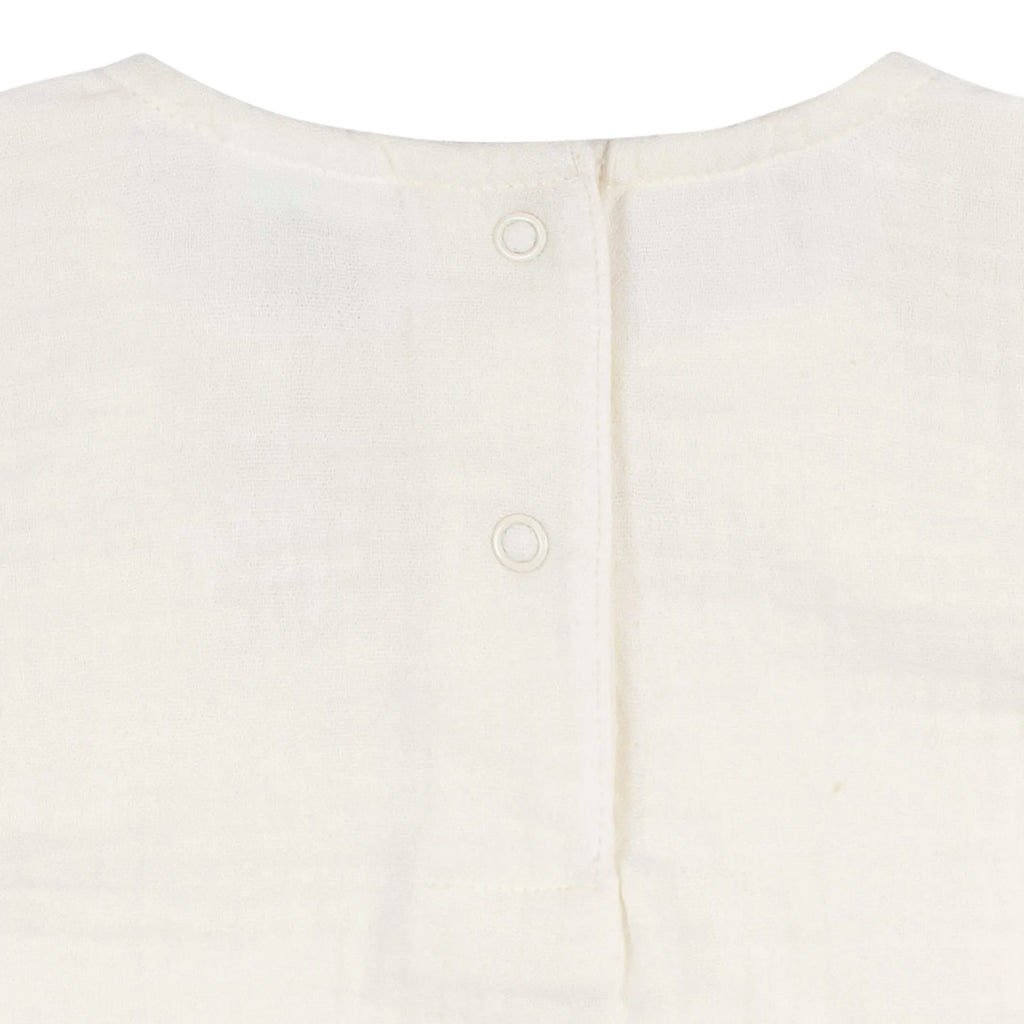 Baby Girls Ivory Gauze Sunsuit Romper