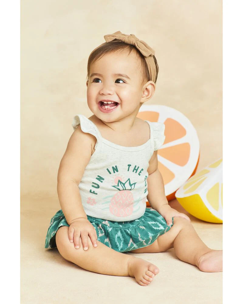 Carter's Baby 2-Piece Pineapple Bodysuit & Diaper Cover Set