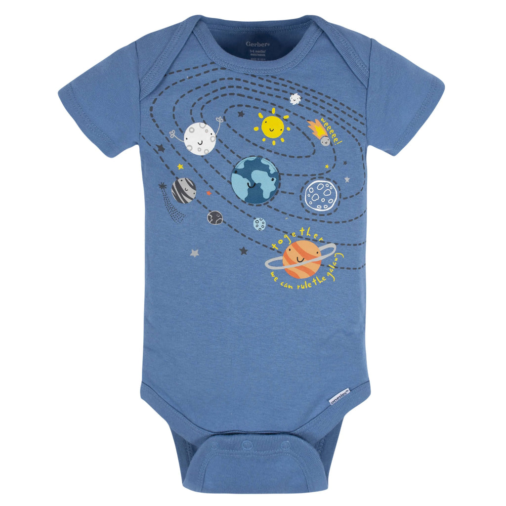 8-Pack Baby Boys Space Explorer Onesies Bodysuits