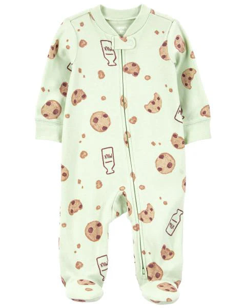 Carter's Baby Milk & Cookies 2-Way Zip Cotton Sleep & Play