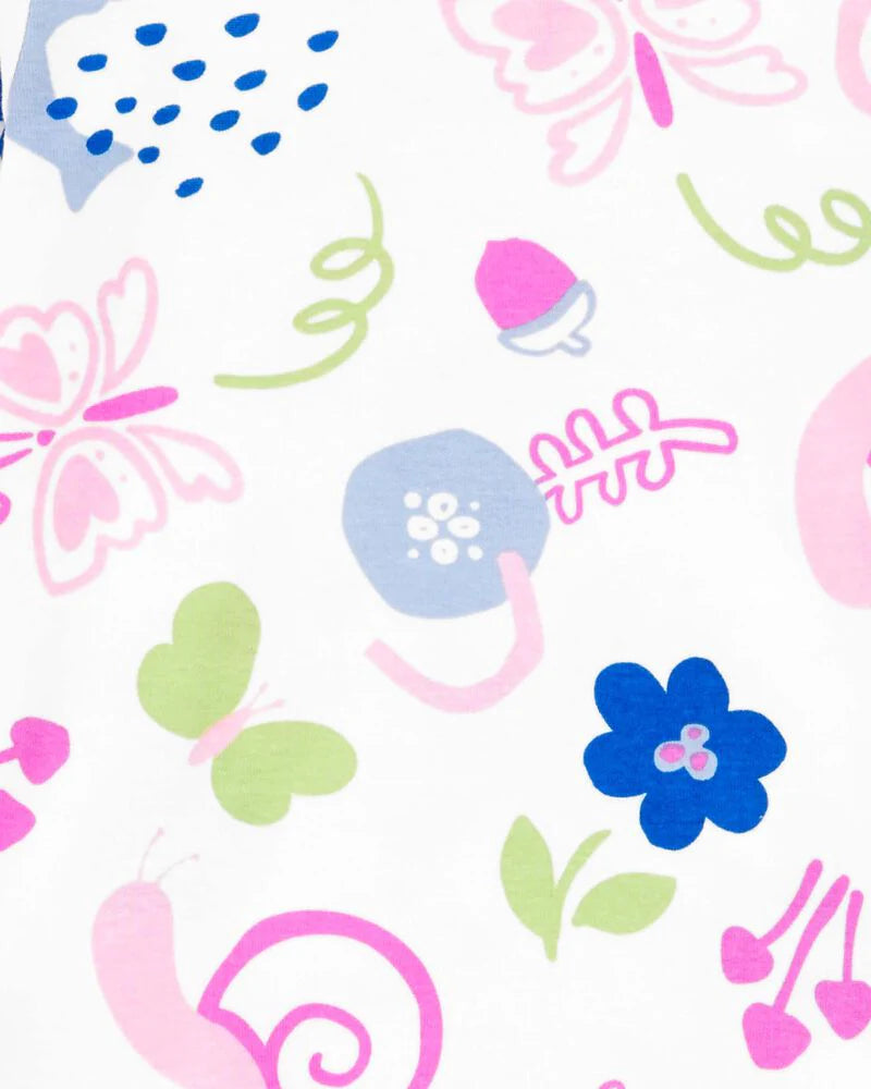 Carter's 4-Piece Blue Floral Print Pyjamas