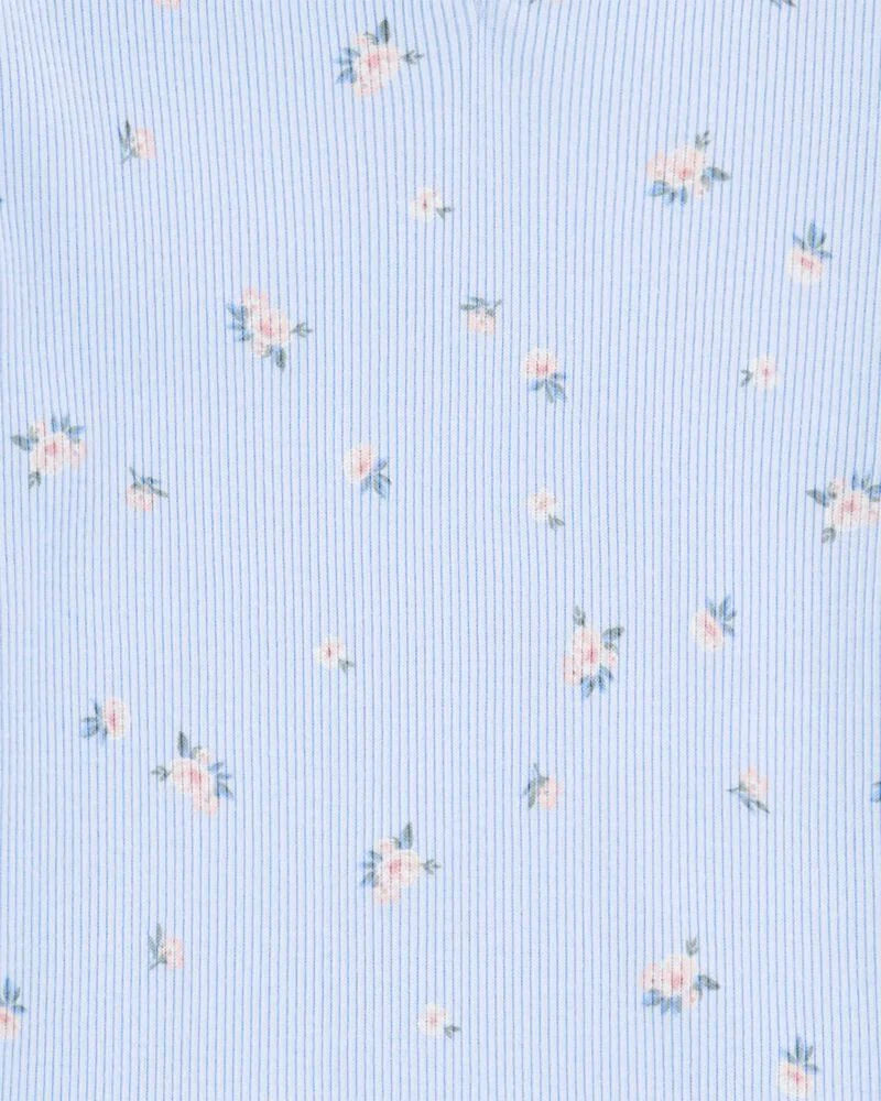 Oshkosh Floral Print Ribbed Top